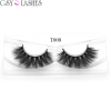 Mink Eyelashes 18mm Daily look for makeup, Natural Layered Effect Reusable Hand Made Strips Eyelashes 100% Siberian Mink 1 Pair