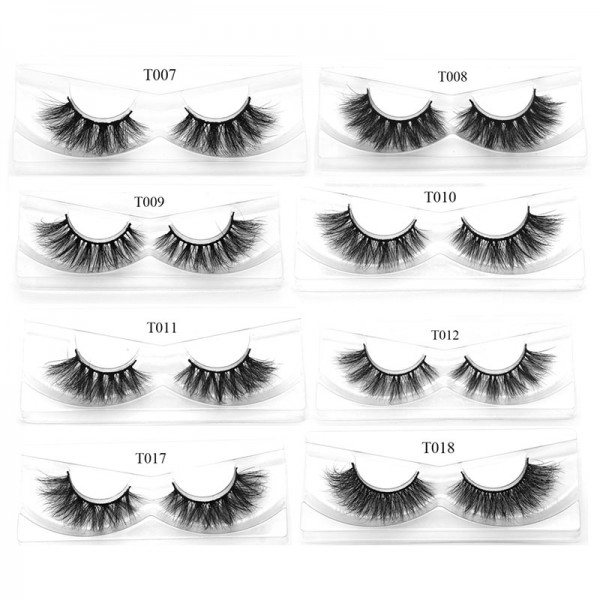 3D Mink Eyelashes Handmade Soft False Lashes Reusable For Makeup 1 Pair Package