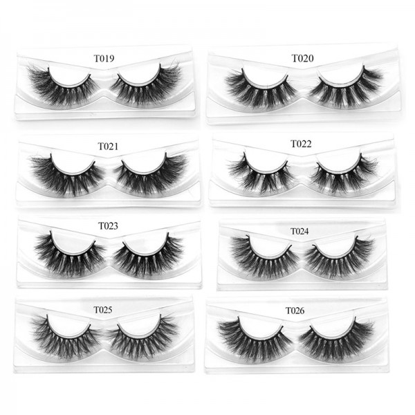 Mink Eyelashes 18mm Daily look for makeup, Natural Layered Effect Reusable Hand Made Strips Eyelashes 100% Siberian Mink 1 Pair