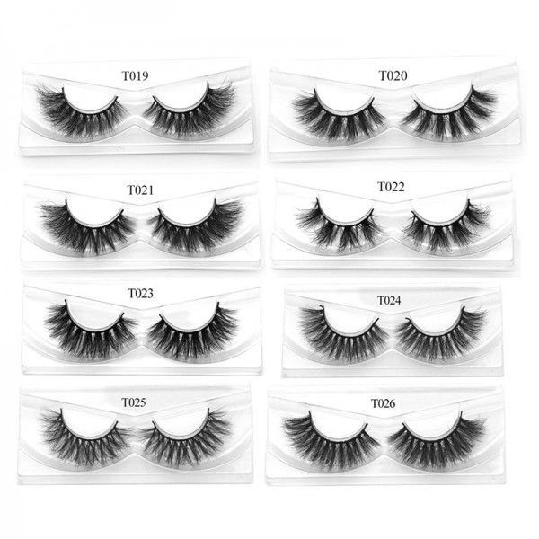 3D Mink Eyelashes Handmade Soft False Lashes Reusable For Makeup 1 Pair Package