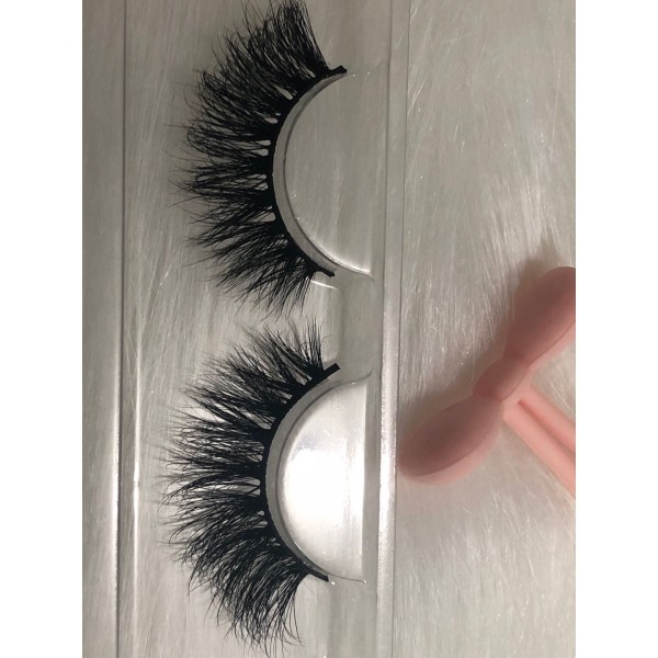 3D Mink Lashes 25mm, Natural Layered Effect Fluffy Long Wispy Lashes, Real Siberian Mink Cruelty-free, 100% Handmade