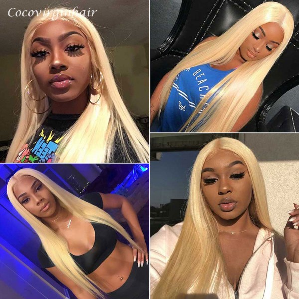 Transparent Human Hair Lace Frontal Wigs Density 150 Blonde Wholesale Cuticle Aligned Brazilian Virgin Remy Human Hair Lace Front Wigs