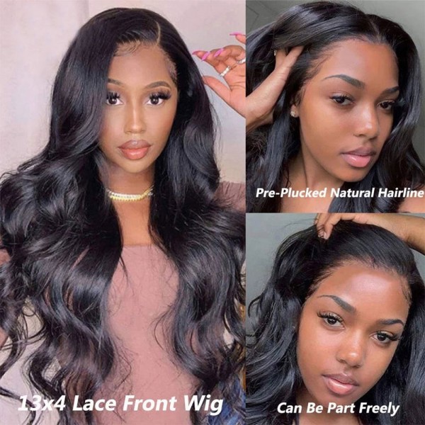 Body Wave  Pre Plucked Raw human Hair 150%/180%/250% Density Unprocessed Lace Front Wig