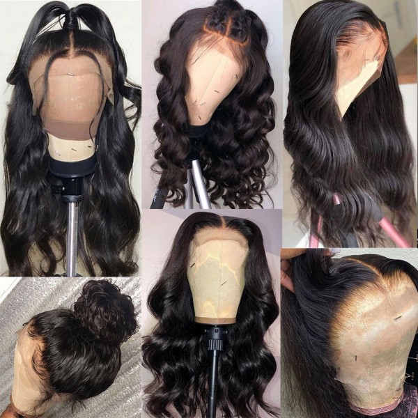 Body Wave Lace Front Human Hair Wig with Baby Hair 150% Density Brazilian 13x4 Body Wave Lace Frontal Wig For Woman Remy