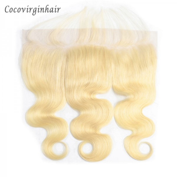 613 Blonde Thin/ Transparent Swiss Lace Frontal Preplucked With Baby Hair