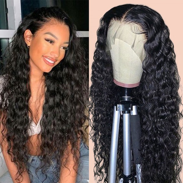 deep curly lace front wig high quality human hair 14inch-30inch 