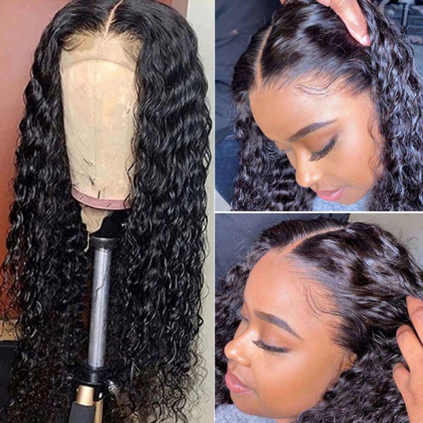 deep curly lace front wig high quality human hair 14inch-30inch 
