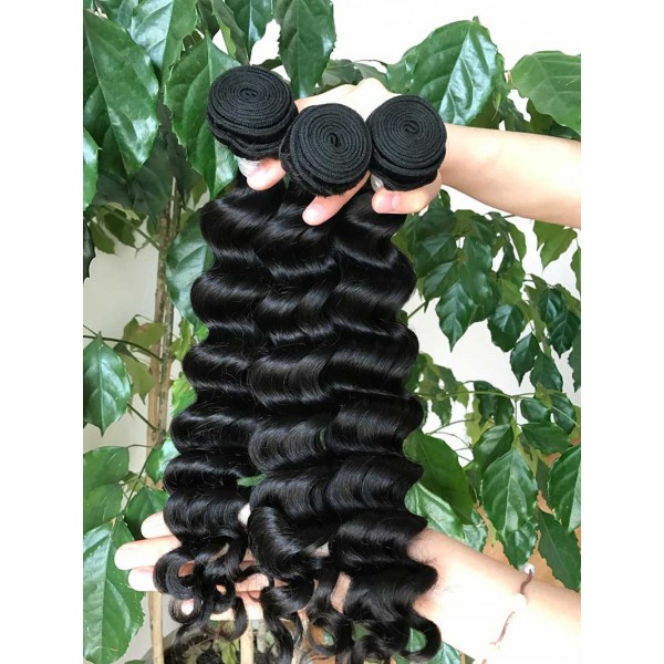 Deep Wave Hair Bundles Raw Hair Bundles Raw Virgin Cuticle Aligned Hair Weave Human Hair Extension