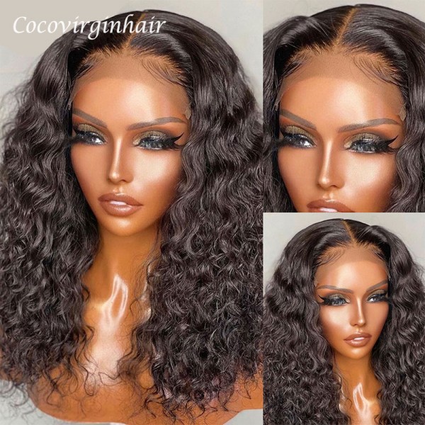 deep wave 13x4 lace frontal wigs with short medium and long length