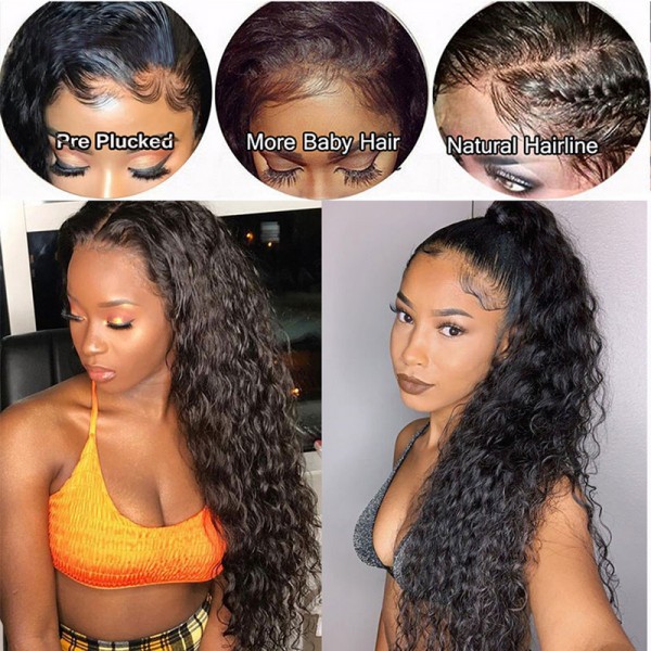 deep wave wigs for black women natural black lace wig online