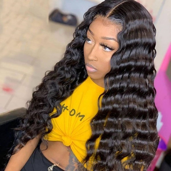 deep wave 22inch 24inch 26inch 28inch lace front wigs for sale