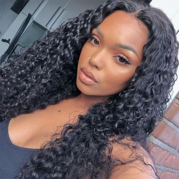 deep wave wigs for black women natural black lace wig online
