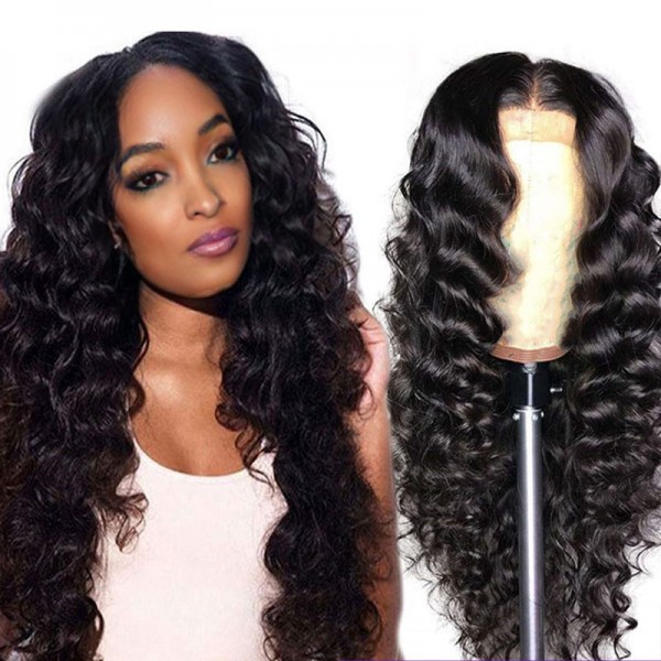 loose wave  human hair lace front wig high quality density 150% 180% 14inch 30inch