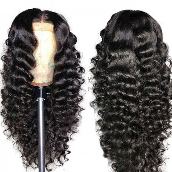 loose wave  human hair lace front wig high quality density 150% 180% 14inch 30inch