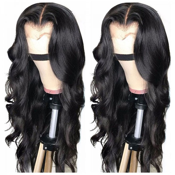 Body Wave Transparent 100% Brazilian 16 18 20 22 24 Inch Straight 360 Lace Closure Raw Human Hair Wig