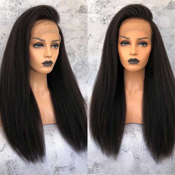 30inch Kinky Straight Unprocessed Brazilian full Lace Human Hair Wigs For Sale