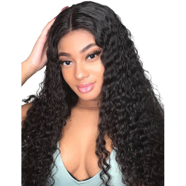 Kinky Jerry Curly Front Lace Front Human Hair Wig Wholesale