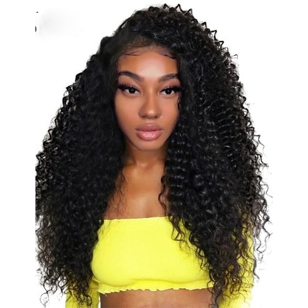 High quality brazilian glueless transparent 13x4 frontal human hair curly 360 lace front wigs 