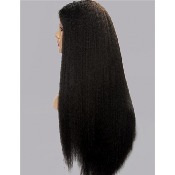 Kinky Straight  Lace Frontal Brazilian Human Virgin Hair