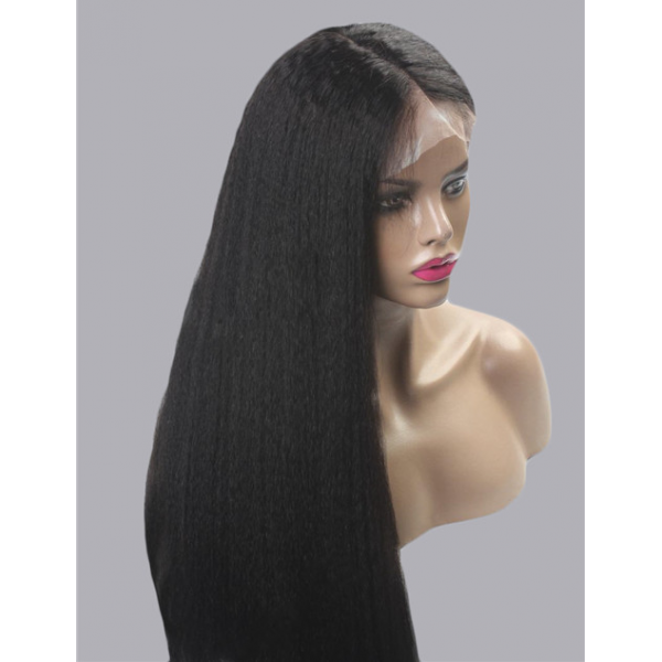 Kinky Straight  Lace Frontal Brazilian Human Virgin Hair