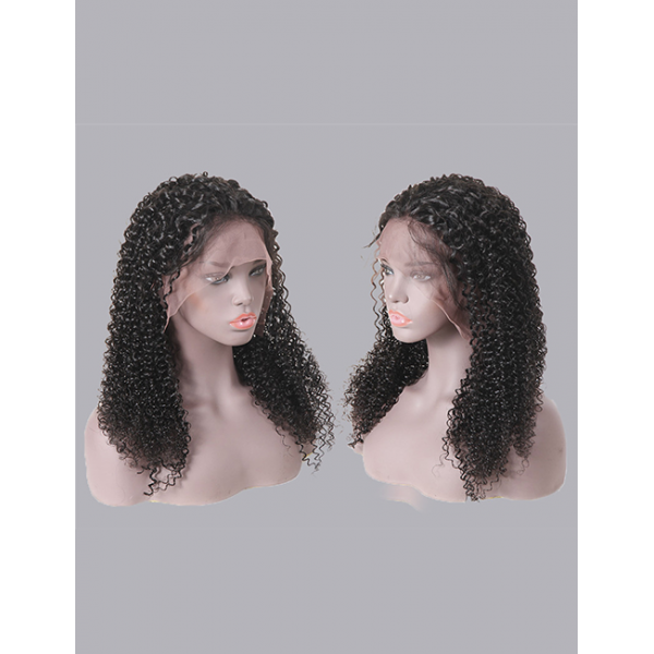 High quality brazilian glueless transparent 13x4 frontal human hair curly 360 lace front wigs 