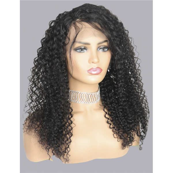 Kinky Jerry Curly Front Lace Front Human Hair Wig Wholesale