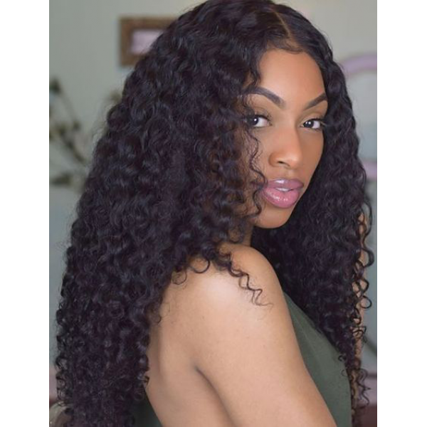 Curly Human Hair Lace Front Wig With Baby Hair Supplier Natural Brazilian Hair