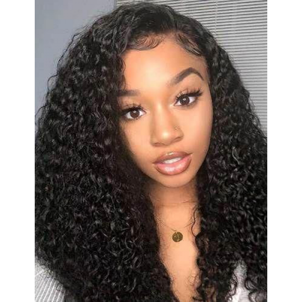 Brazilian Kinky Curly Lace Frontal Wig Pre Plucked With Baby Hair 13X4 Cuticle Aligned Raw Virgin Human Hair Lace Front Wigs