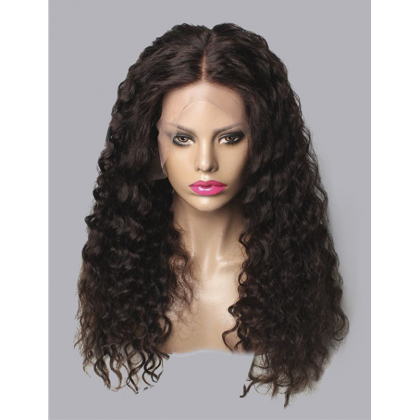 Natural Jerry Curl Lace Front Wig Brazilian Virgin Human Hair Wigs