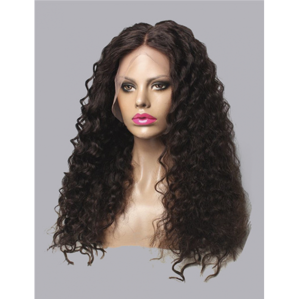 Natural Jerry Curl Lace Front Wig Brazilian Virgin Human Hair Wigs