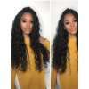 Deep Curly Lace Frontal Wig Top Garde Cuticle Aligned Human Hair 