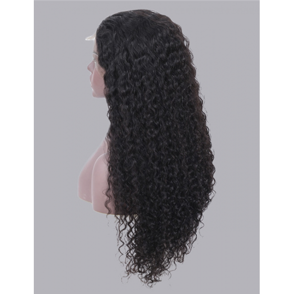 Deep Curly Lace Frontal Wig Top Garde Cuticle Aligned Human Hair 