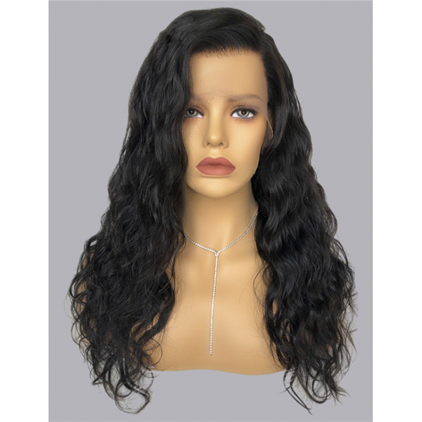 13x4 Natural Wave Lace Front Human Hair Wig with Pre Pluked Brazilian Remy Human Hair 