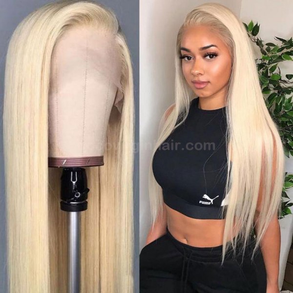 613 Transparent Lace Frontal Wigs 100% Unprocessed Virgin Brazilian Straight Human Hair 613 blonde hair