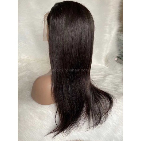 Straight Brazilian Virgin Cuticle Aligned Transparent Lace Front Wigs