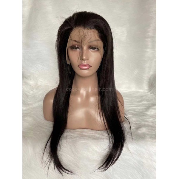 Straight Brazilian Virgin Cuticle Aligned Transparent Lace Front Wigs