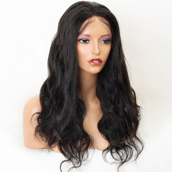 Body Wave Full Lace Human Hair Wigs For Black Women Brazilian Virgin Hair 130% Density