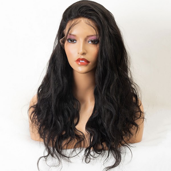 Body Wave Full Lace Human Hair Wigs For Black Women Brazilian Virgin Hair 130% Density