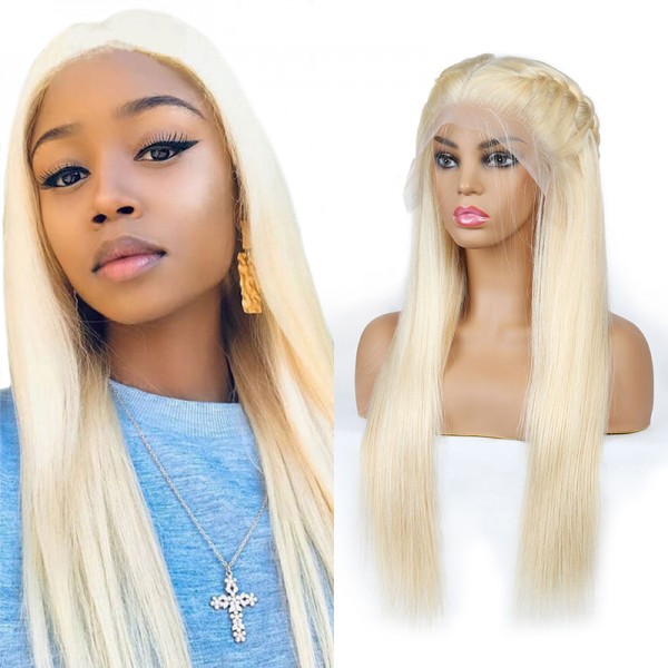 Transparent Human Hair Lace Frontal Wigs Density 150 Blonde Wholesale Cuticle Aligned Brazilian Virgin Remy Human Hair Lace Front Wigs