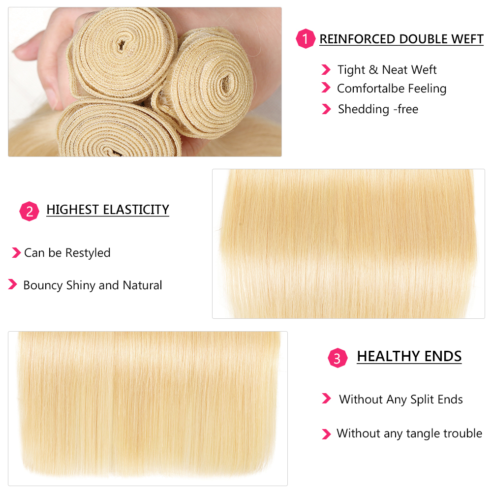 Straight Hair Bundles Wholesale #613 Brazilian Human Hair Bundles ...